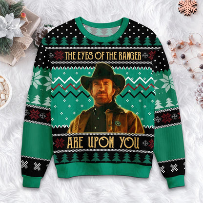 The Eyes Of The Ranger Christmas Ugly Sweater: Vintage Movie Quote