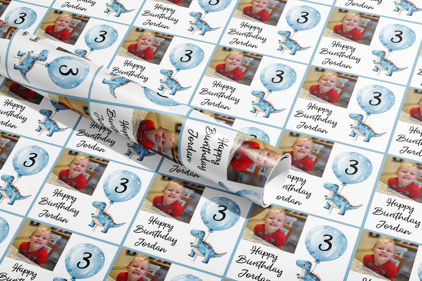 Personalised Birthday Gift Wrap, Wrapping Paper, Photos, Your Name, Customised, Wedding, Party, Paper, Your Age, Anniversary, Recycle, Eco