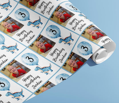 Personalised Birthday Gift Wrap, Wrapping Paper, Photos, Your Name, Customised, Wedding, Party, Paper, Your Age, Anniversary, Recycle, Eco