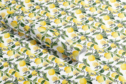 Personalised Wrapping Paper, Wedding, Gift Wrap, Your Names, Birthday, Lemons, Customised, Party, Engagement, Valentines, Anniversary