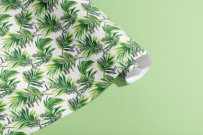 Personalised Wrapping Paper, Gift Wrap, Wedding, Your Names, Birthday, Ferns, Customised, Engagement, Couples, Greenery, Anniversary