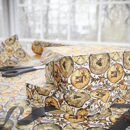 Rustic Wrapping Paper Wood - Boho Wood Mens Gift Wrap Paper - Rustic Christmas