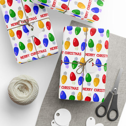 Christmas  Light Gift Wrapping Papers | Christmas Light Holiday Gift Wrap