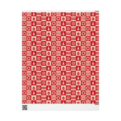 Christmas Pattern Holiday Gift Wrapping Papers - Christmas Pattern Holiday Gift Wrap Red