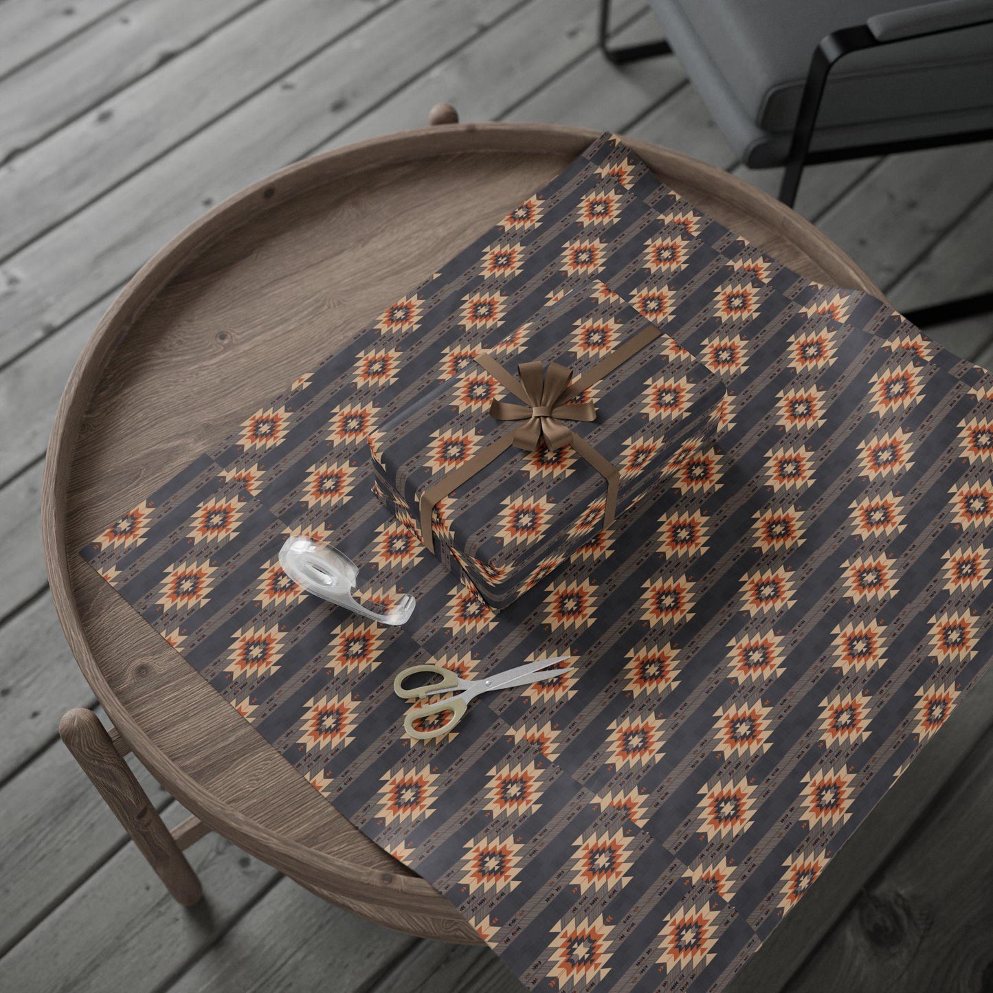 Vintage Western Gift Wrap Papers - Vintage Western Print Wrapping Paper - Unique Aztec Gift Paper