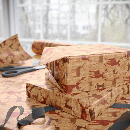 Rustic Deer Holiday Gift Wrapping Paper - Rustic Deer Design, Masculine and Country Gift Wrap