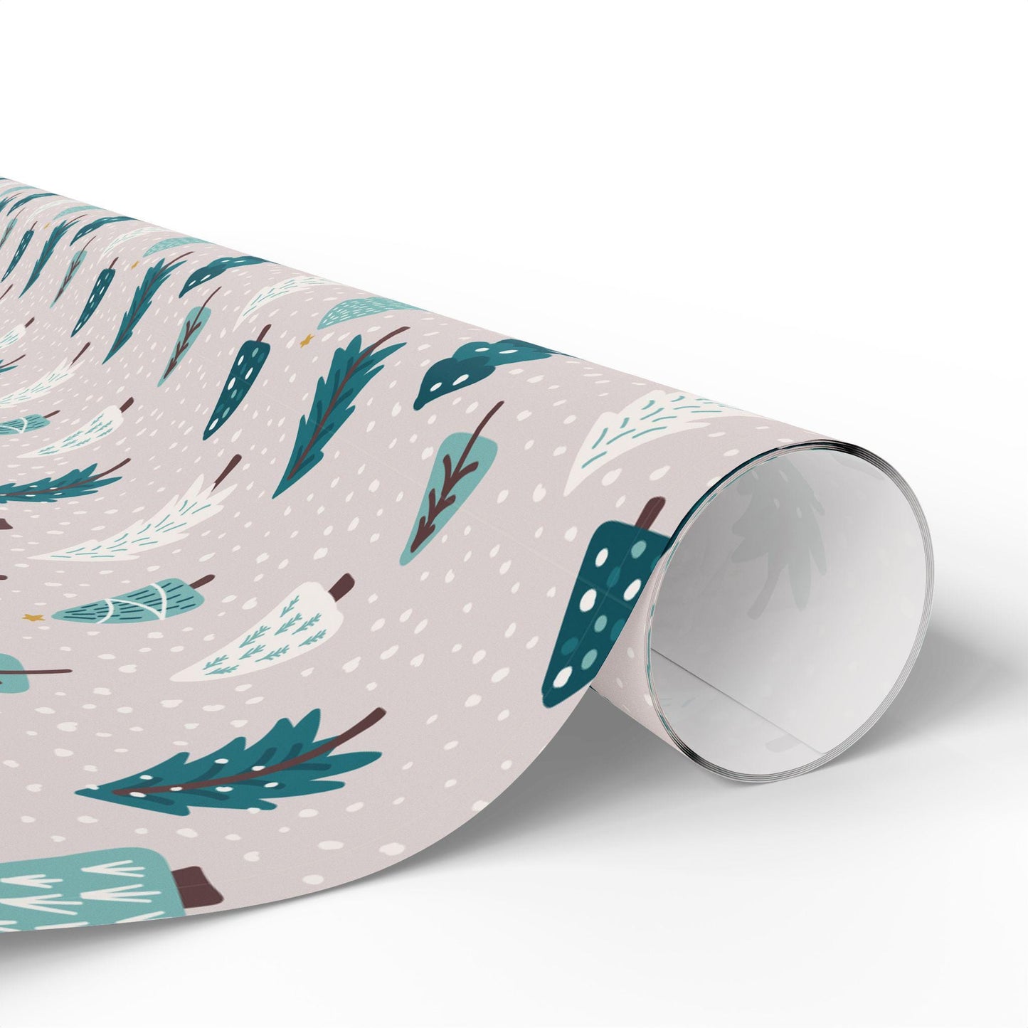 Tree Christmas Gift Wrapping Papers - Retro Christmas Gift wrap - Hand Drawn Classic Gift Wrap