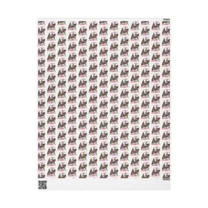 Vintage Cowboy Santa Gift Wrap Papers - Retro Western Christmas Gift wrapping - Nostalgic Santa Claus Wrapping paper