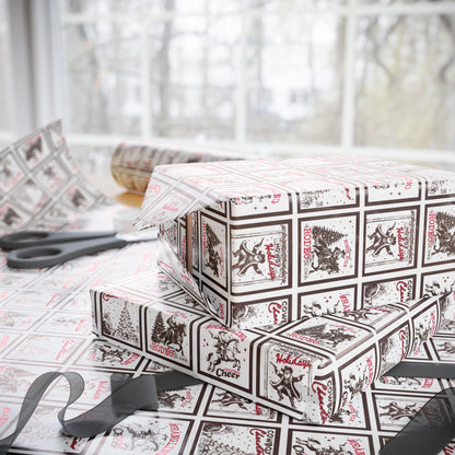 Vintage Western Holiday Gift Wrapping Papers - Cowboy Christmas Gift Wrap