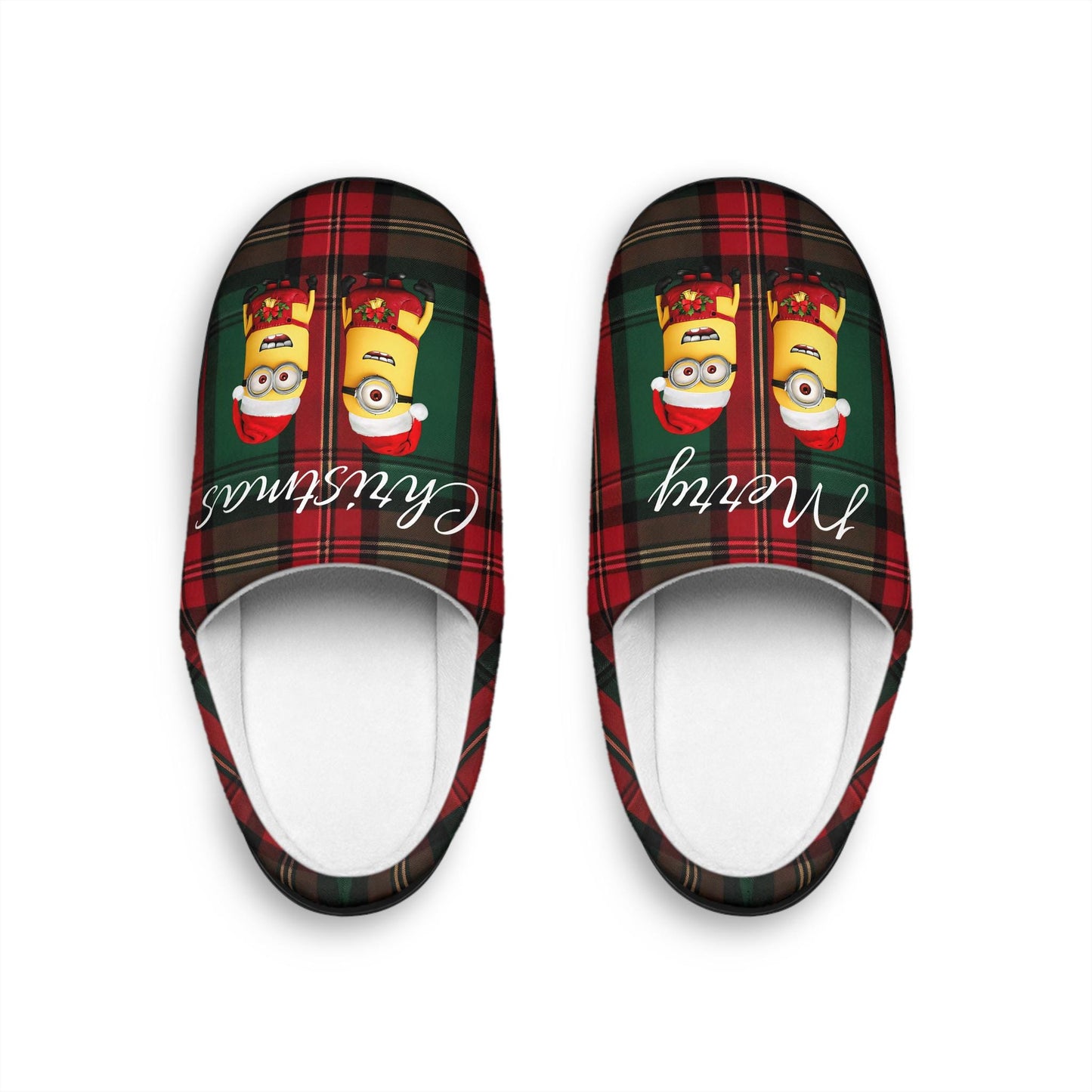Men's Indoor Slippers, Minions, Merry Christmas
