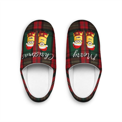 Men's Indoor Slippers, Minions, Merry Christmas