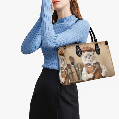 Florentine Artisan Cat Crossbody Bag - Unique Designer Purse, Vegan Leather Gift for Women