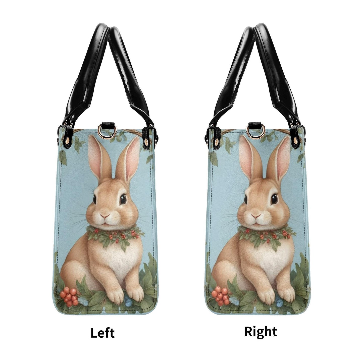 Adorable Rabbit Crossbody Bag - Vegan Leather Designer Purse, Unique Animal Lover Gift for Women