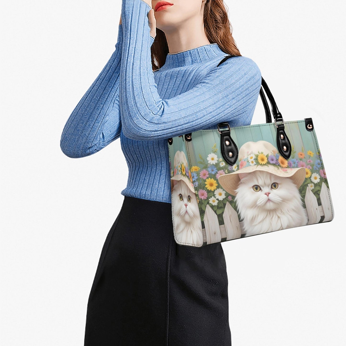 Gardener Cat Bag Cute Crossbody Bag Unique Purse Cute Purse, Luxury Bag Vegan Leather Bags Printed Designer Bag