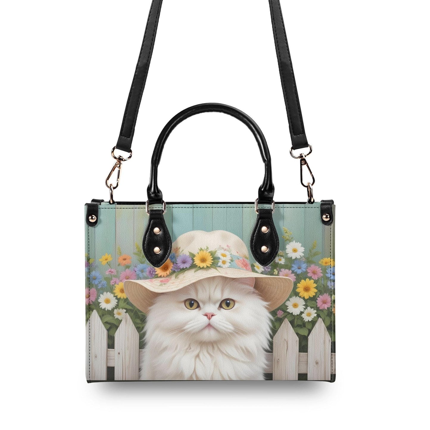 Gardener Cat Bag Cute Crossbody Bag Unique Purse Cute Purse, Luxury Bag Vegan Leather Bags Printed Designer Bag