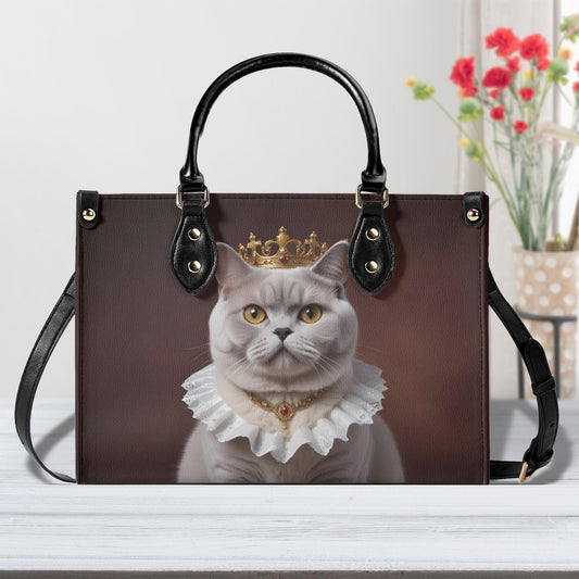 British Shorthair Cat Crossbody Bag - Vegan Leather Designer Purse, Unique Gift for Cat Lovers
