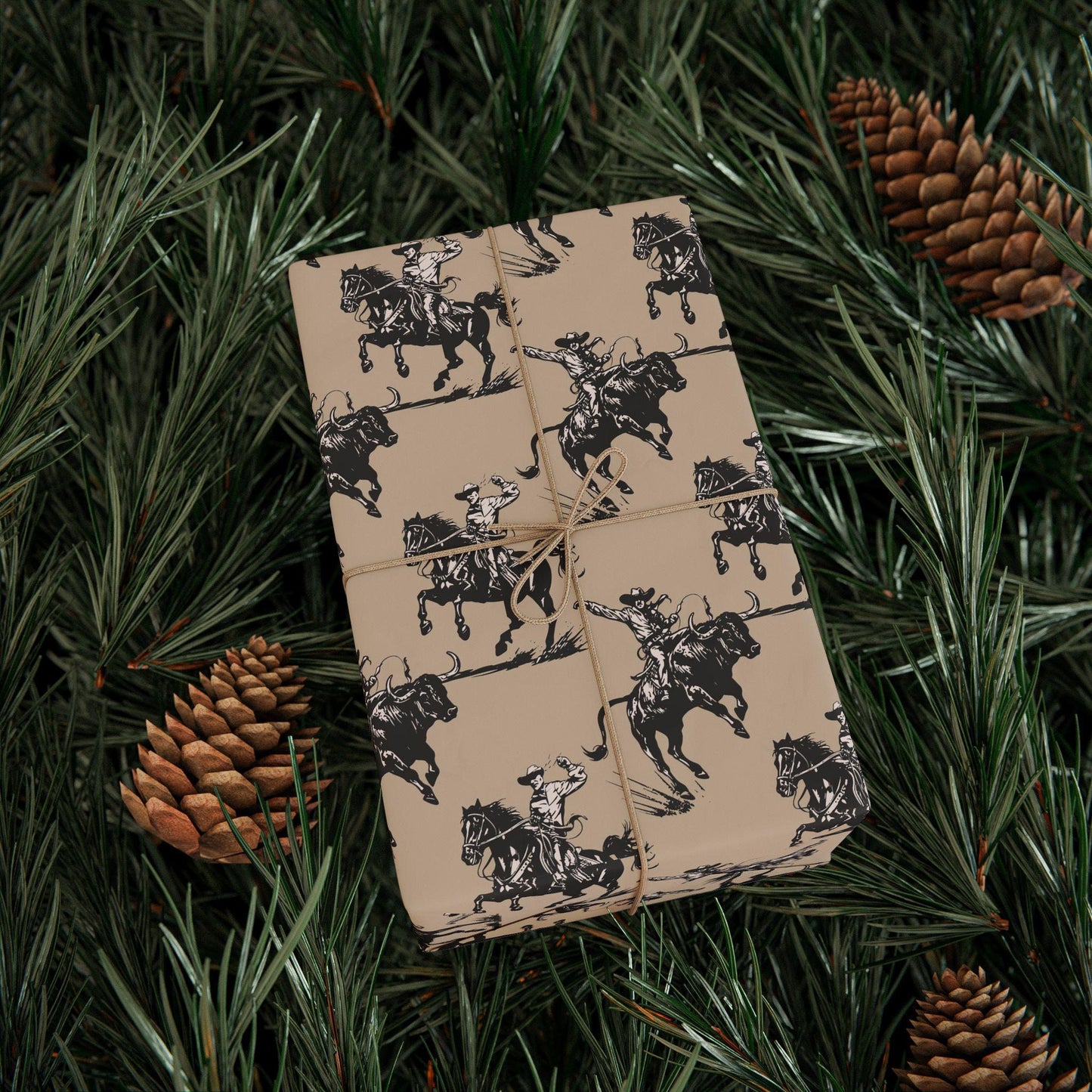 Vintage Western Gift Wrap Papers - Vintage Western Print - Retro Classic Country Western Print