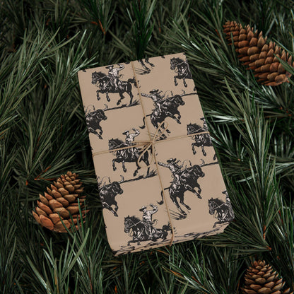 Vintage Western Gift Wrap Papers - Vintage Western Print - Retro Classic Country Western Print