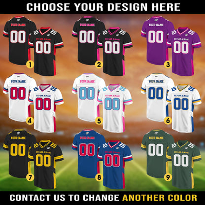 Custom Men Women Youth Kid Football Jersey Shirt For Adult Kid, Personalized Team Name Number Football Jersey Shirt, Gifts For Football Fans