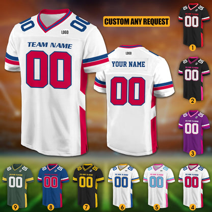 Custom Men Women Youth Kid Football Jersey Shirt For Adult Kid, Personalized Team Name Number Football Jersey Shirt, Gifts For Football Fans