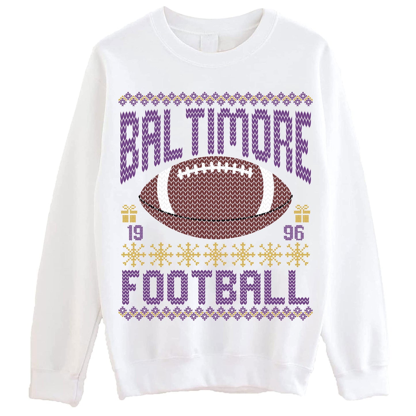 Baltimore Ugly Christmas Sweatshirt, Football Shirt, Christmas Gift Tee, Festive Football Crewneck, Holiday Winter, Baltimore Football Fan