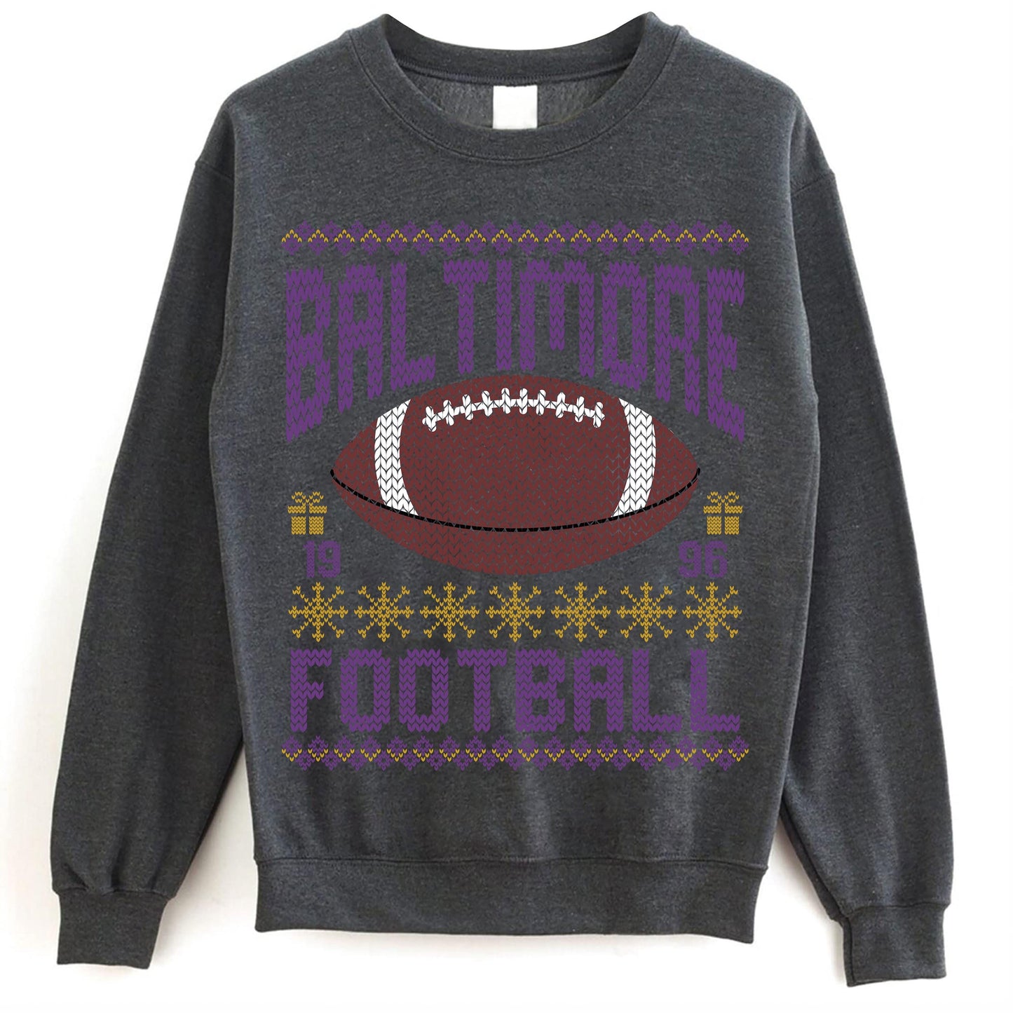 Baltimore Ugly Christmas Sweatshirt, Football Shirt, Christmas Gift Tee, Festive Football Crewneck, Holiday Winter, Baltimore Football Fan