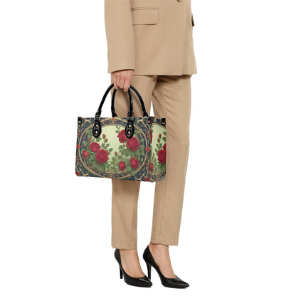 Lush Roses and Vines Bag Cute Crossbody Bag Unique Purse Cute Purse, Luxury Bag Vegan Leather Bags Printed Designer Bag
