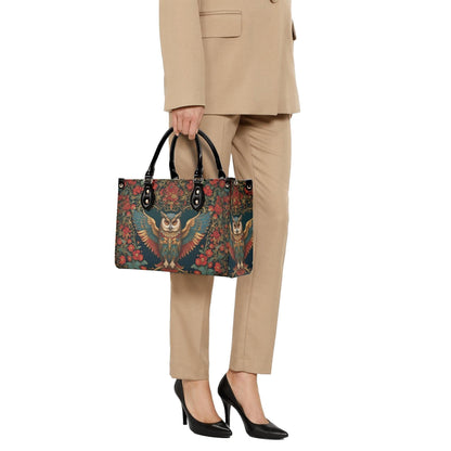 Regal Owl Bag Cute Crossbody Bag Unique Purse Cute Purse, Luxury Bag Vegan Leather Bags Printed Designer Bag