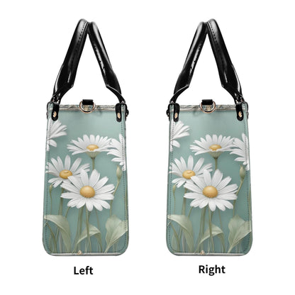 Daisies Crossbody Bag - Floral Vegan Leather Designer Purse, Unique Gift for Women