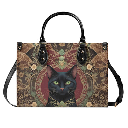 Elegant Black Cat Bag Cute Crossbody Bag Unique Purse Cute Purse, Luxury Bag Vegan Leather Bags Printed Designer Bag