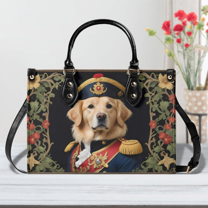 Golden Retriever Napoleon Crossbody Bag - Royal Vegan Leather Purse, Unique Gift for Dog Lovers