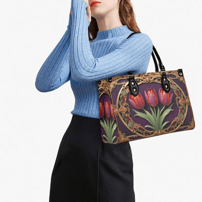 Tulips Bag Cute Crossbody Bag Unique Purse Cute Purse, Luxury Bag Vegan Leather Bags Printed Designer Bag