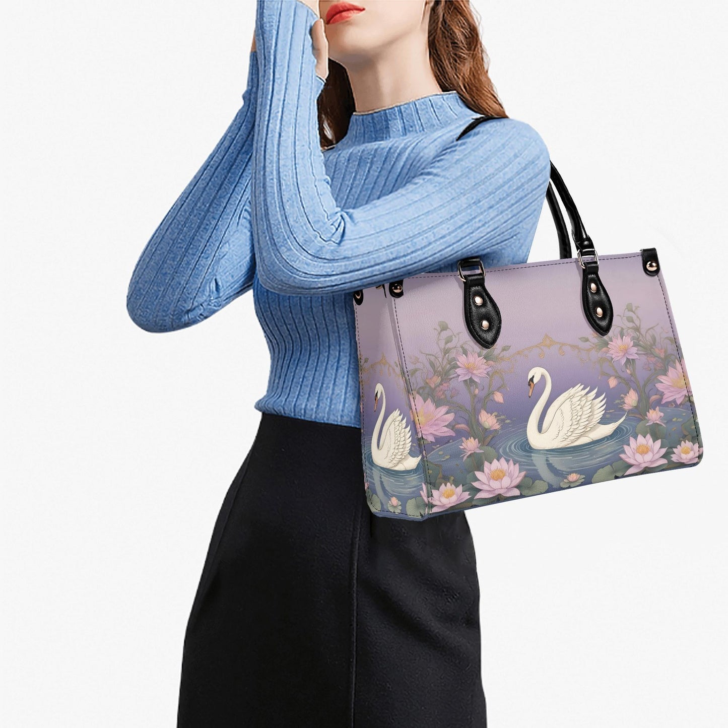 Graceful Swan Bag Cute Crossbody Bag Unique Purse Cute Purse, Luxury Bag Vegan Leather Bags Printed Designer Bag