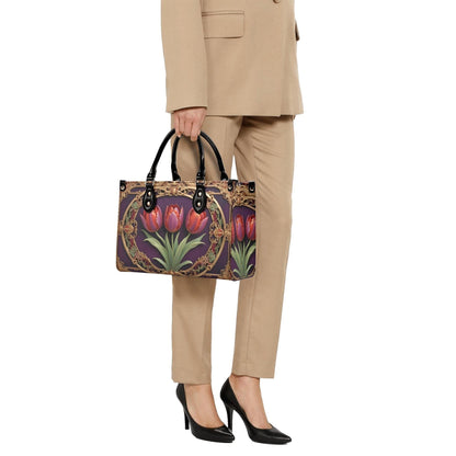 Tulips Bag Cute Crossbody Bag Unique Purse Cute Purse, Luxury Bag Vegan Leather Bags Printed Designer Bag