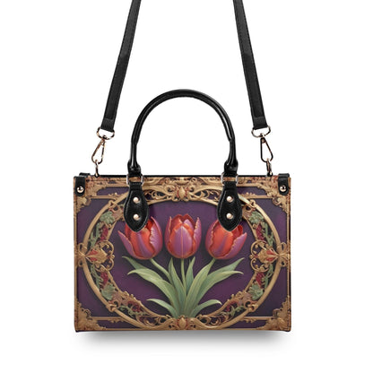 Tulips Bag Cute Crossbody Bag Unique Purse Cute Purse, Luxury Bag Vegan Leather Bags Printed Designer Bag
