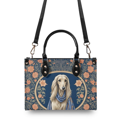 Afghan Hound in Silk Scarf Crossbody Bag - Elegant Designer Purse, Unique Dog Lover Gift