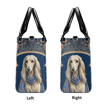Afghan Hound in Silk Scarf Crossbody Bag - Elegant Designer Purse, Unique Dog Lover Gift