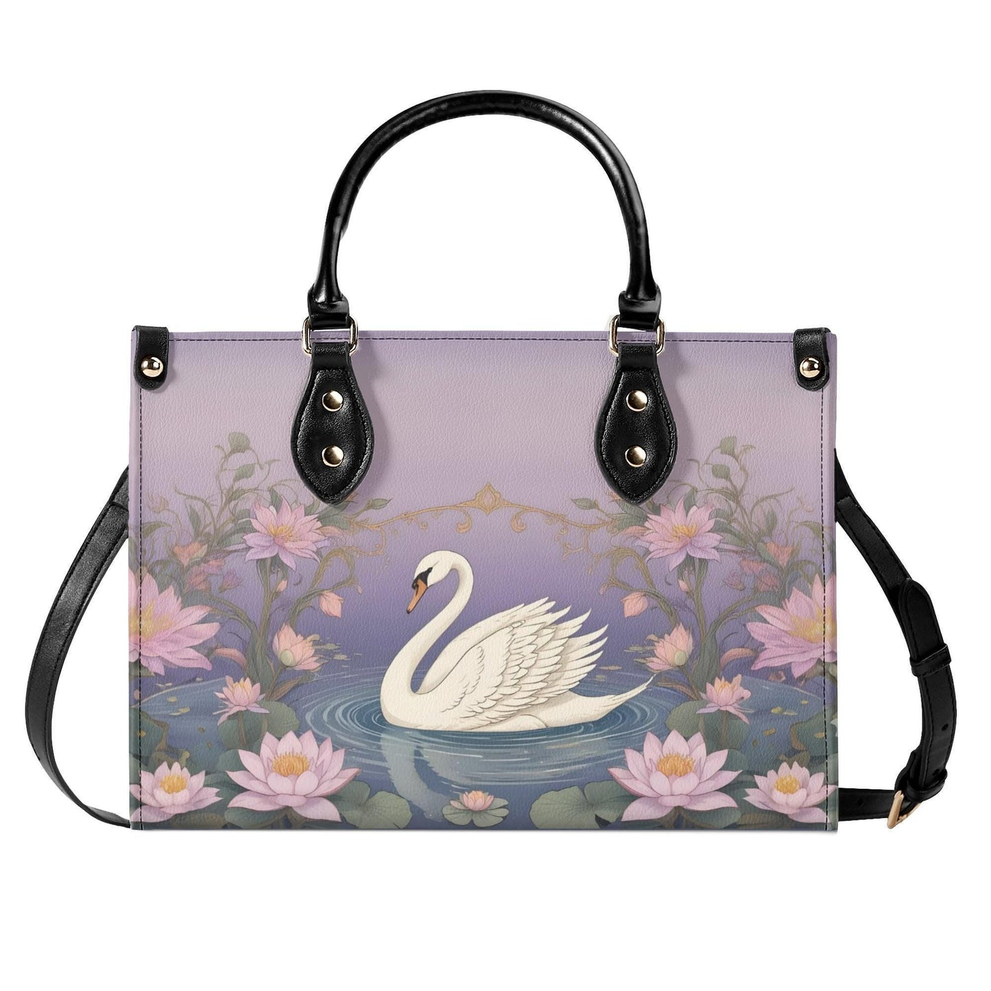 Graceful Swan Bag Cute Crossbody Bag Unique Purse Cute Purse, Luxury Bag Vegan Leather Bags Printed Designer Bag