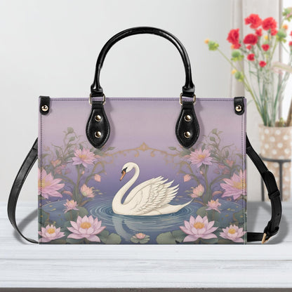 Graceful Swan Bag Cute Crossbody Bag Unique Purse Cute Purse, Luxury Bag Vegan Leather Bags Printed Designer Bag