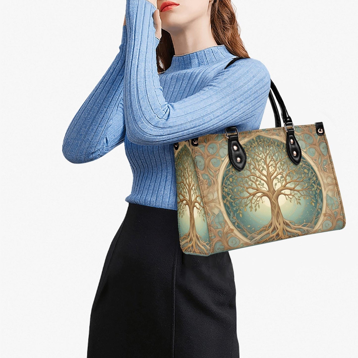 Tree of Life Art Nouveau Bag Cute Crossbody Bag Unique Purse Cute Purse, Luxury Bag Vegan Leather Bags Printed Designer Bag