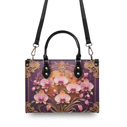 Orchids Crossbody Bag - Floral Vegan Leather Designer Purse, Unique Gift for Women