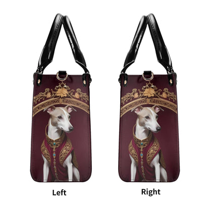 Whippet Art Nouveau Crossbody Bag - Unique Vegan Leather Purse, Luxury Dog Lover Gift