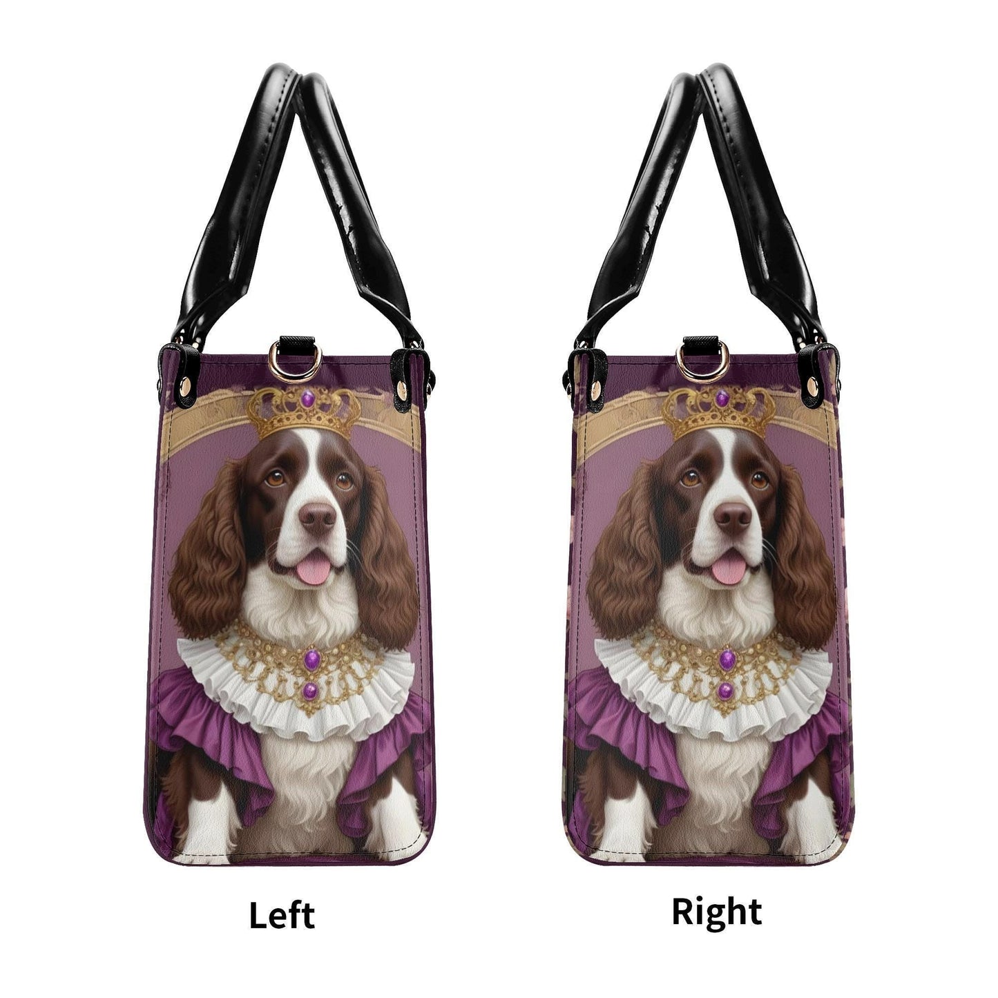Spaniel- Art Nouveau Royal Dog Portrait Bag Cute Crossbody Bag Unique Purse Cute Purse, Luxury Bag Vegan Leather Bags Printed Designer Bag