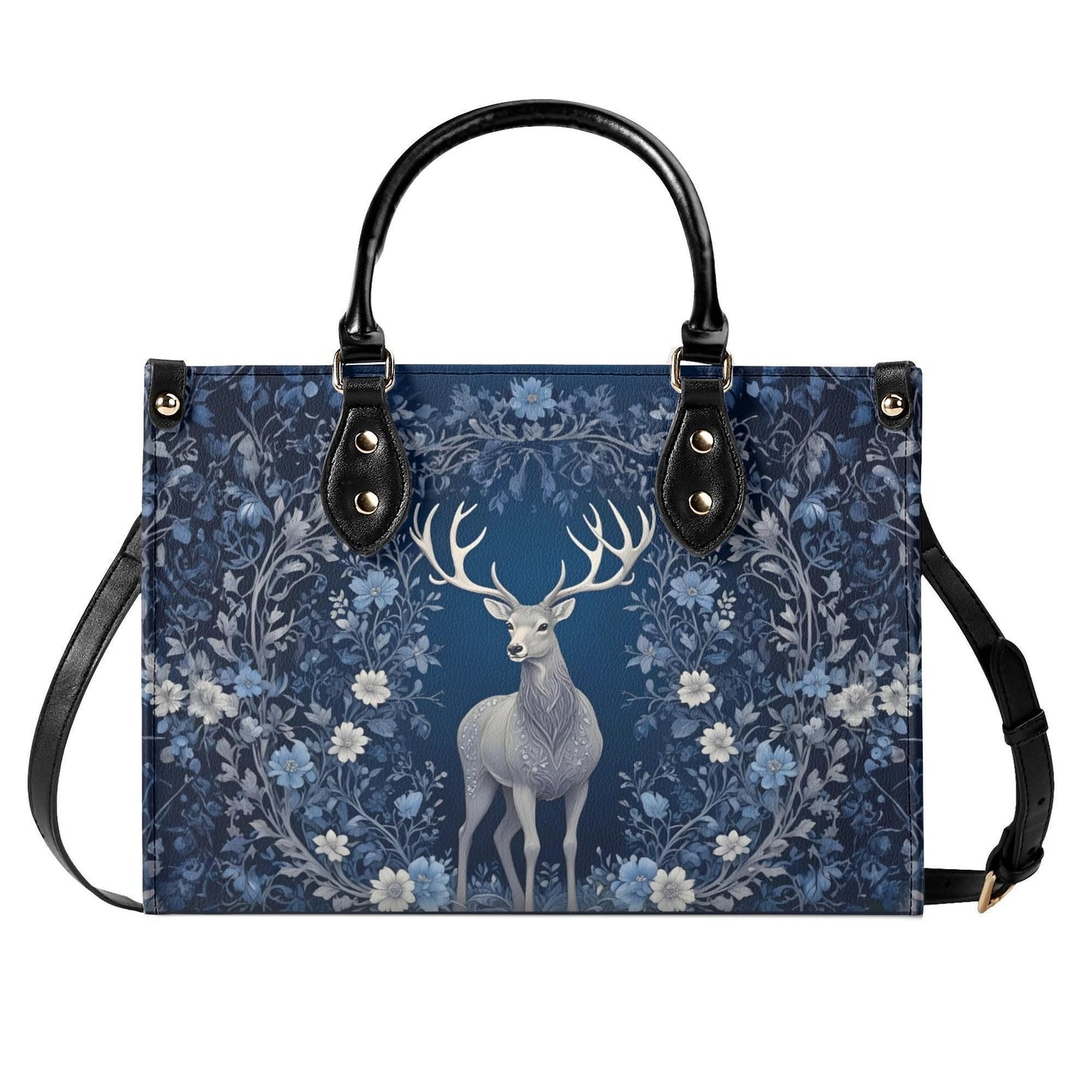 Majestic Deer Crossbody Bag - Nature-Inspired Vegan Leather Designer Purse, Unique Gift for Women
