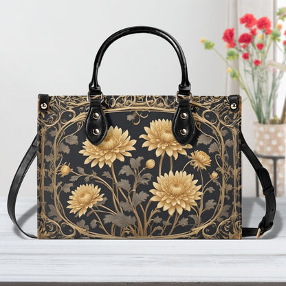 Golden Chrysanthemums Bag Cute Crossbody Bag Unique Purse Cute Purse, Luxury Bag Vegan Leather Bags Printed Designer Bag