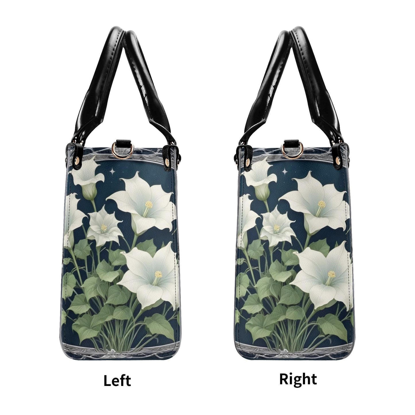 Moonflowers Bag Cute Crossbody Bag Unique Purse Cute Purse, Luxury Bag Vegan Leather Bags Printed Designer Bag
