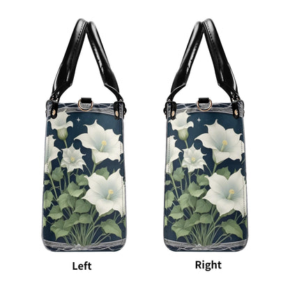 Moonflowers Bag Cute Crossbody Bag Unique Purse Cute Purse, Luxury Bag Vegan Leather Bags Printed Designer Bag