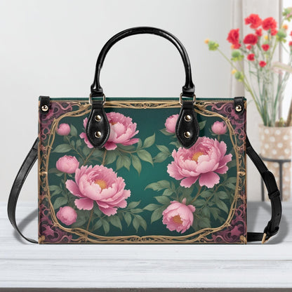 Enchanted Peonies Bag Cute Crossbody Bag Unique Purse Cute Purse, Luxury Bag Vegan Leather Bags Printed Designer Bag