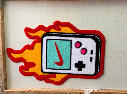 Custom Tufted Rugs.Game Boy Rug.Rugs for bedroom aesthetic.Fire rug.Logo rugs.Cute rugs.Funny rugs.Gifts for them.Customized.hypebeast rugs.