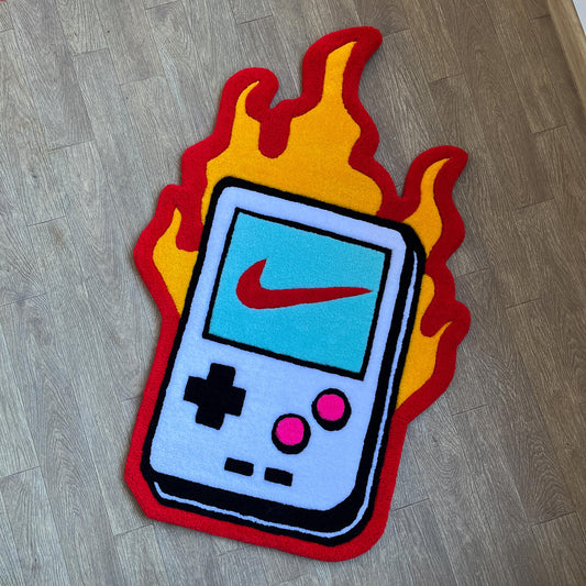 Custom Tufted Rugs.Game Boy Rug.Rugs for bedroom aesthetic.Fire rug.Logo rugs.Cute rugs.Funny rugs.Gifts for them.Customized.hypebeast rugs.